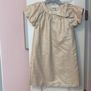 Janie and Jack Shimmering Gold Kids Dress